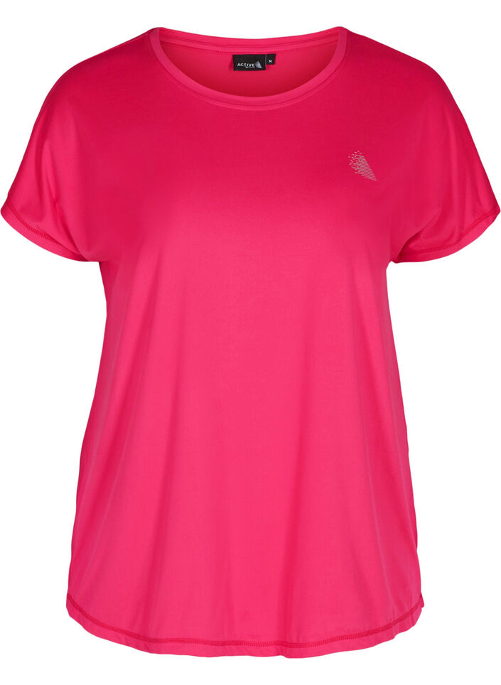 Effen sportshirt, Roze, Packshot image number 0