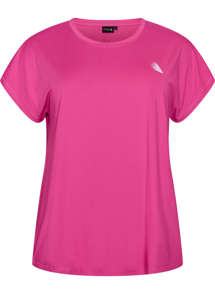 Effen gekleurd trainingsshirt, Roze, Packshot image number 0