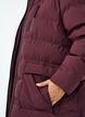 Pufferjas met capuchon en zakken, Donker Bordeaux, Model image number 3