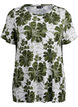 T-shirt met bloemenprint, Groen, Packshot image number 0