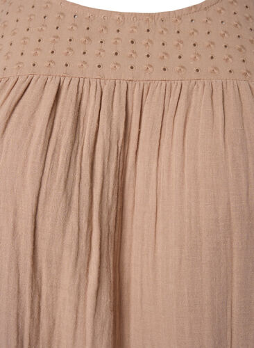 Mouwloze midi-jurk van katoen, Natural, Packshot image number 2