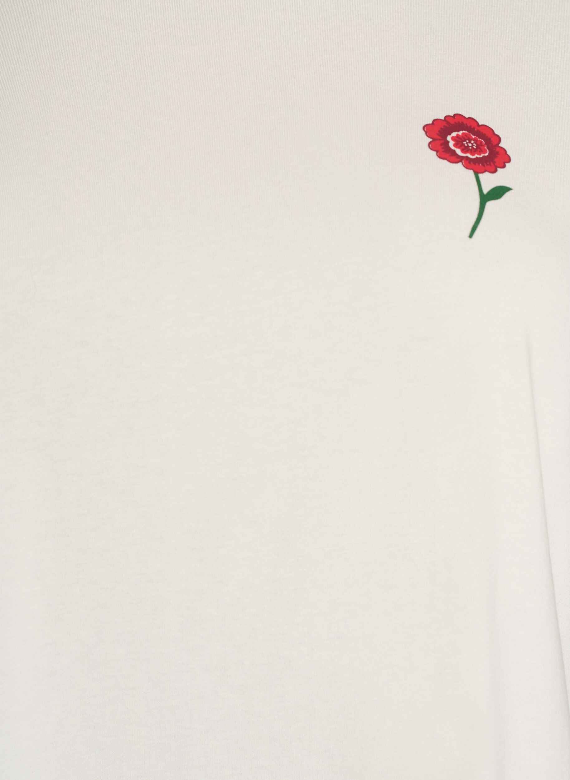 Zizzi Losse pasvorm katoenen nacht T-shirt met printdetail, Vanille, Packshot image number 2