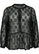 Kanten blouse met strikdetail, Black, Packshot image number 0