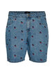 Geborduurde denim shorts, Blauw, Packshot image number 0