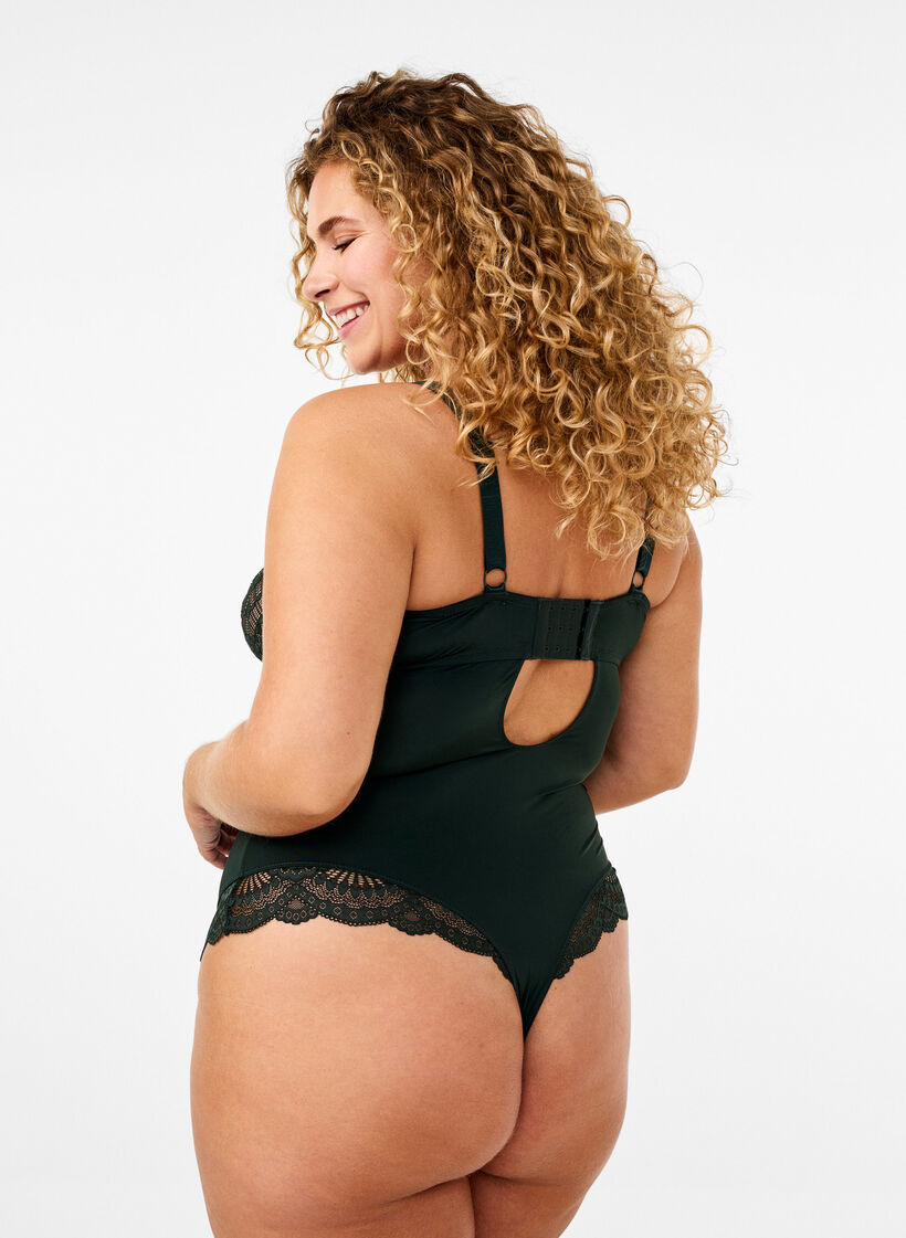 Bodystocking met beugel en stringdetail, Scarab, Model image number 1