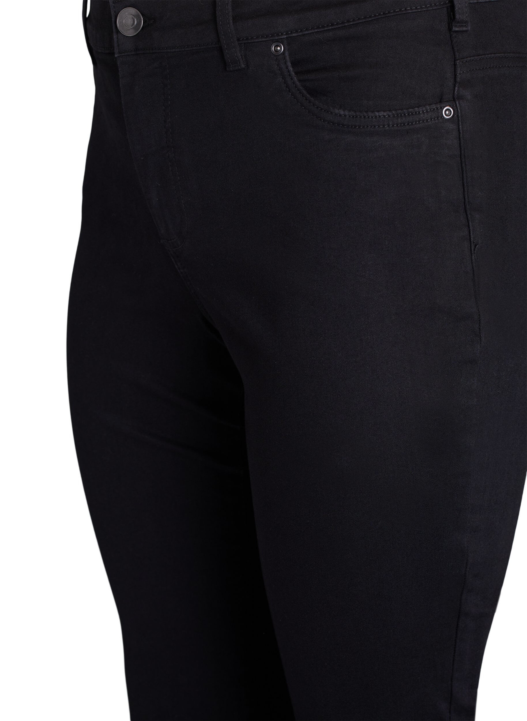 Zizzi Strakke pasvorm jeans met een normale taille, Black, Packshot image number 2