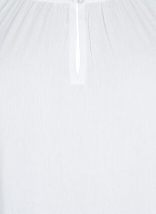 Tuniek van viscose met 3/4-mouwen, Bright White, Packshot image number 2