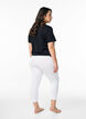 Basic 3/4 legging in viscose, Wit, Model image number 2