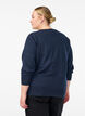 Fijngebreide vest met ronde hals, Blauw, Model image number 2