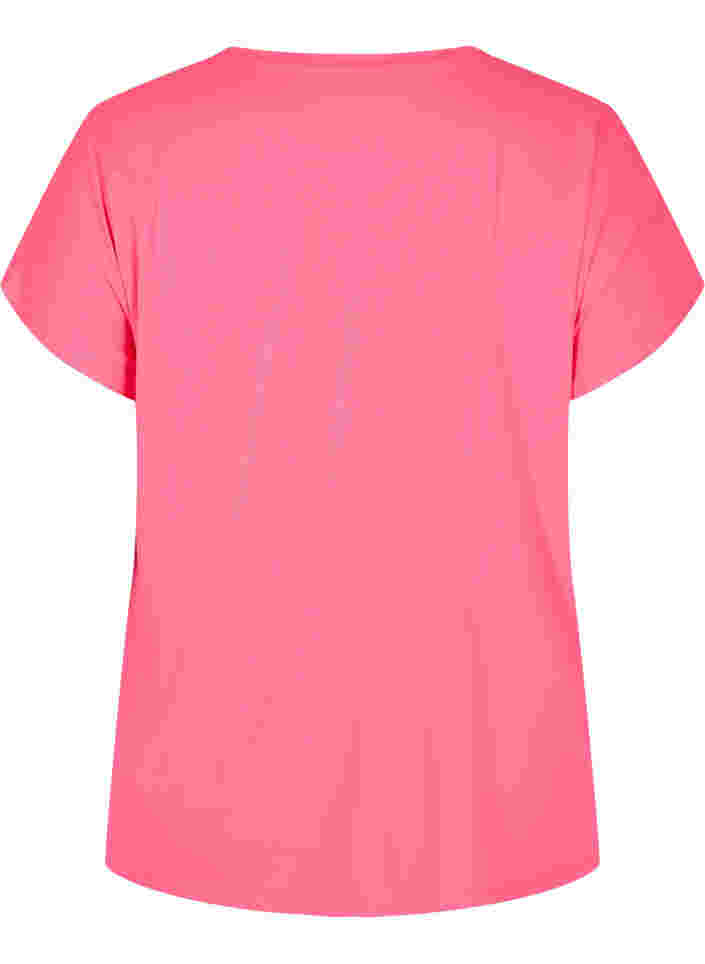 Effen sportshirt, Neon pink, Packshot image number 1