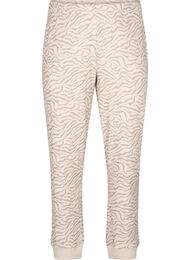 Velours broek met print, Pink Tint AOP