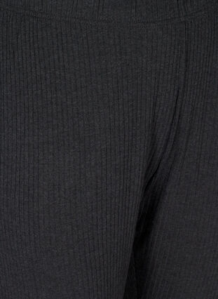 Losse broek in ribstof, Dark Grey Melange, Packshot image number 2