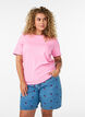 Geborduurde denim shorts, Blauw, Model image number 0