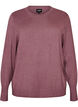 Gebreide blouse met ronde hals, Roze, Packshot image number 0