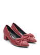 Glitter pump met strikje, Rood, Packshot image number 1