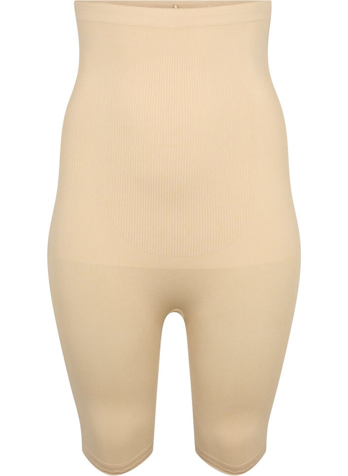Shapewear shorts met hoge taille, Beige, Packshot