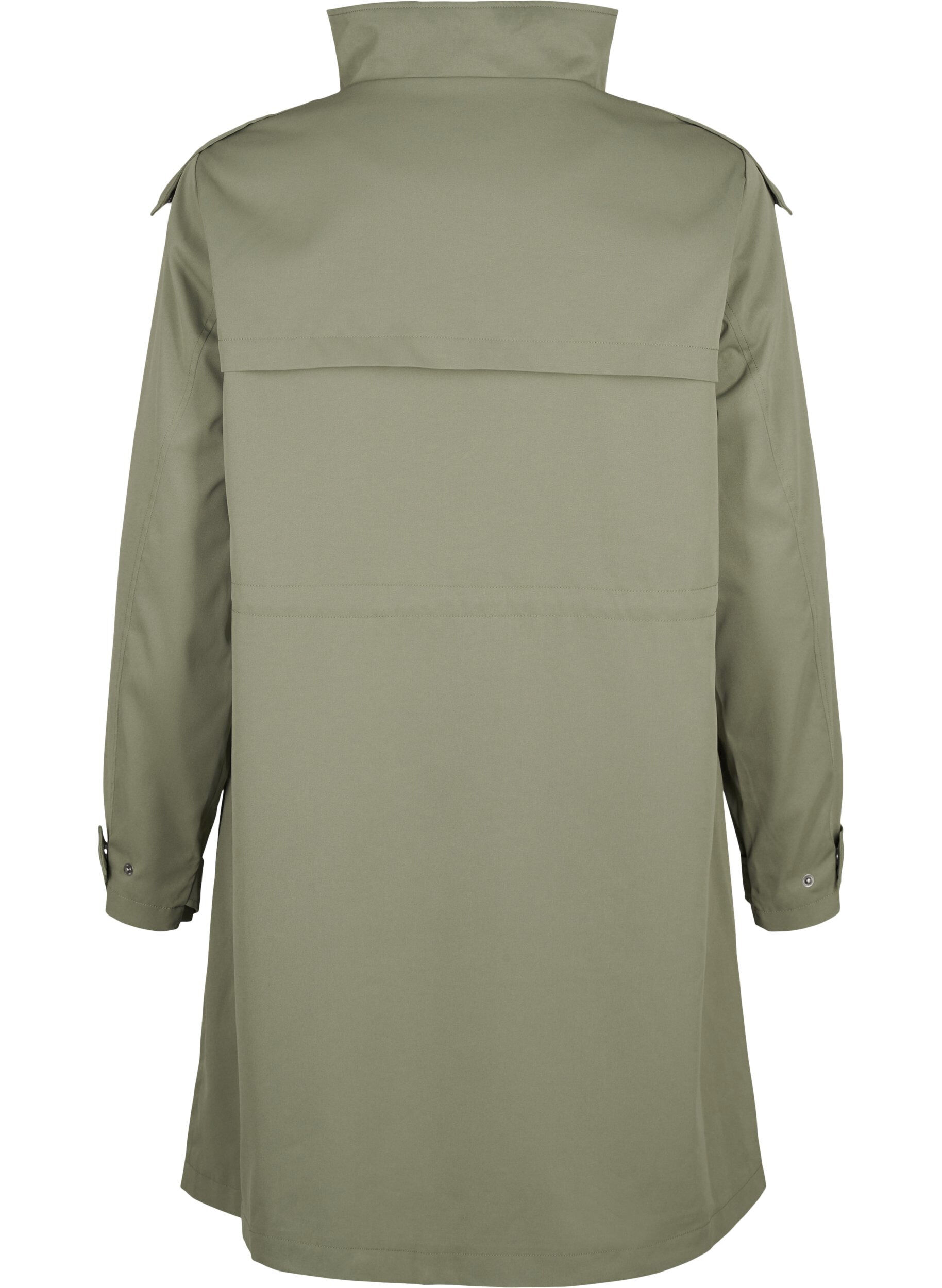 Zizzi Waterafstotende parka jas, Groen, Packshot image number 1