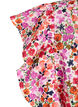 Katoenen bloemenjurk met ruches en V-hals, Roze, Packshot image number 3