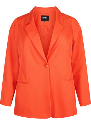 FLASH - Eenvoudige blazer met knoop, Orange.com, Packshot image number 0