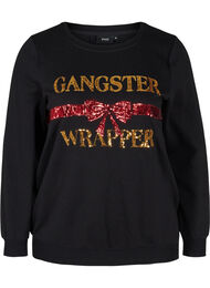 Kerst sweatshirt, Black Wrapper 