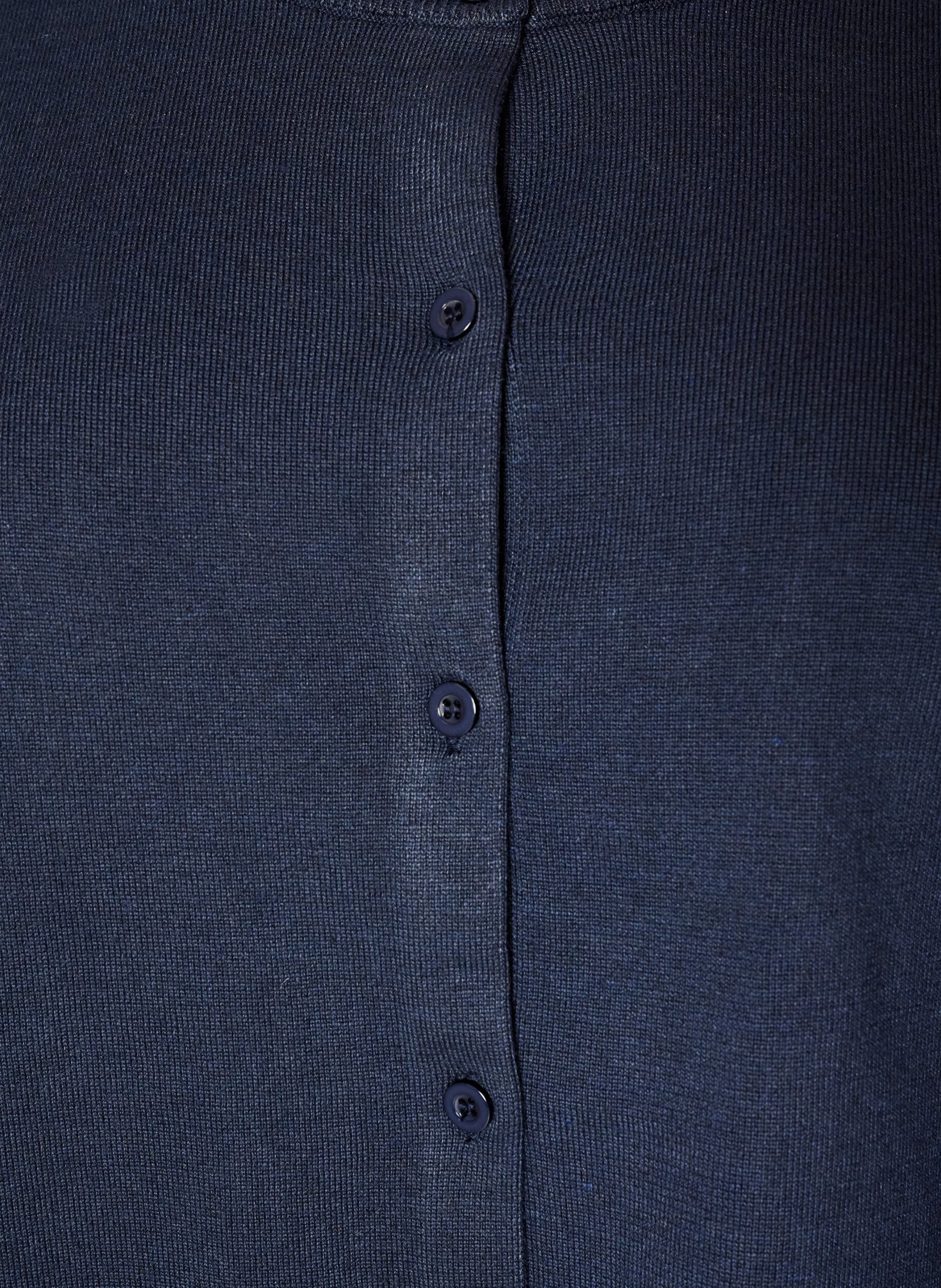 ZizziFijngebreide vest met ronde hals, Blauw, Packshot image number 2
