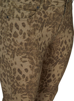 Amy jeans met print, Green Leopard, Packshot image number 2