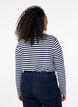 Gestreepte blouse met motief, White w.Navy Stripe, Model image number 1