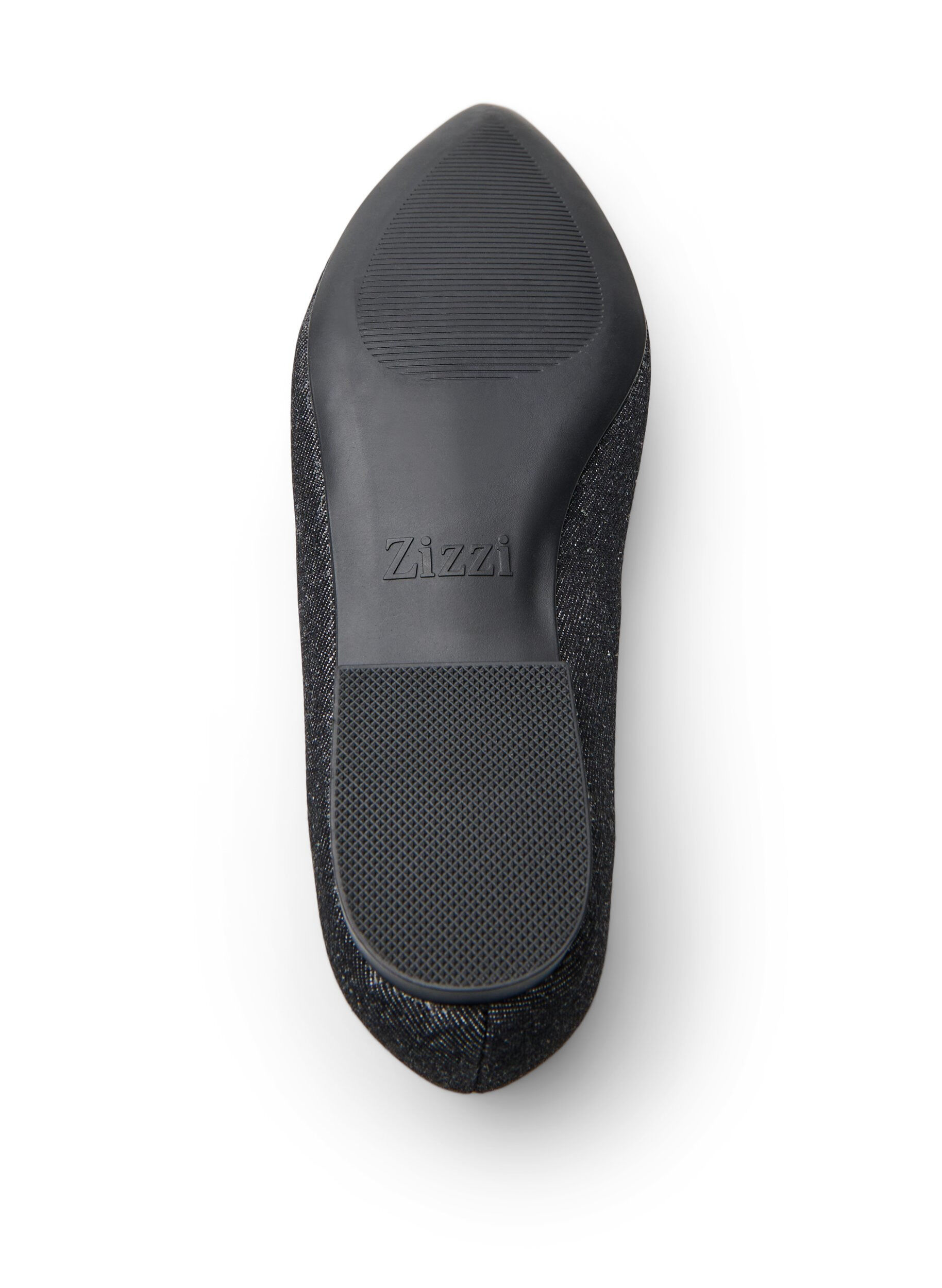 Zizzi Ballerina flats met vetersluiting, Zwart, Packshot image number 4