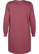 Korte sweat jurk met kanten detail, Rose Brown, Packshot image number 1