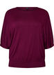 Jersey blouse met halflange ballonmouwen, Paars, Packshot image number 0