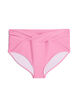 Bikinibroekje met hoge taille en gekruiste bandjes, Roze, Packshot image number 0