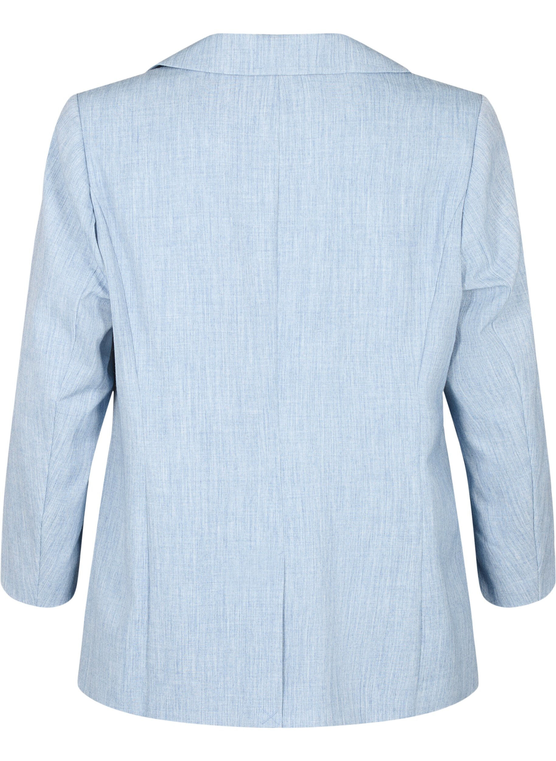 Zizzi Gem&ecirc;leerde blazer met knoopsluiting, Infinity , Packshot image number 1