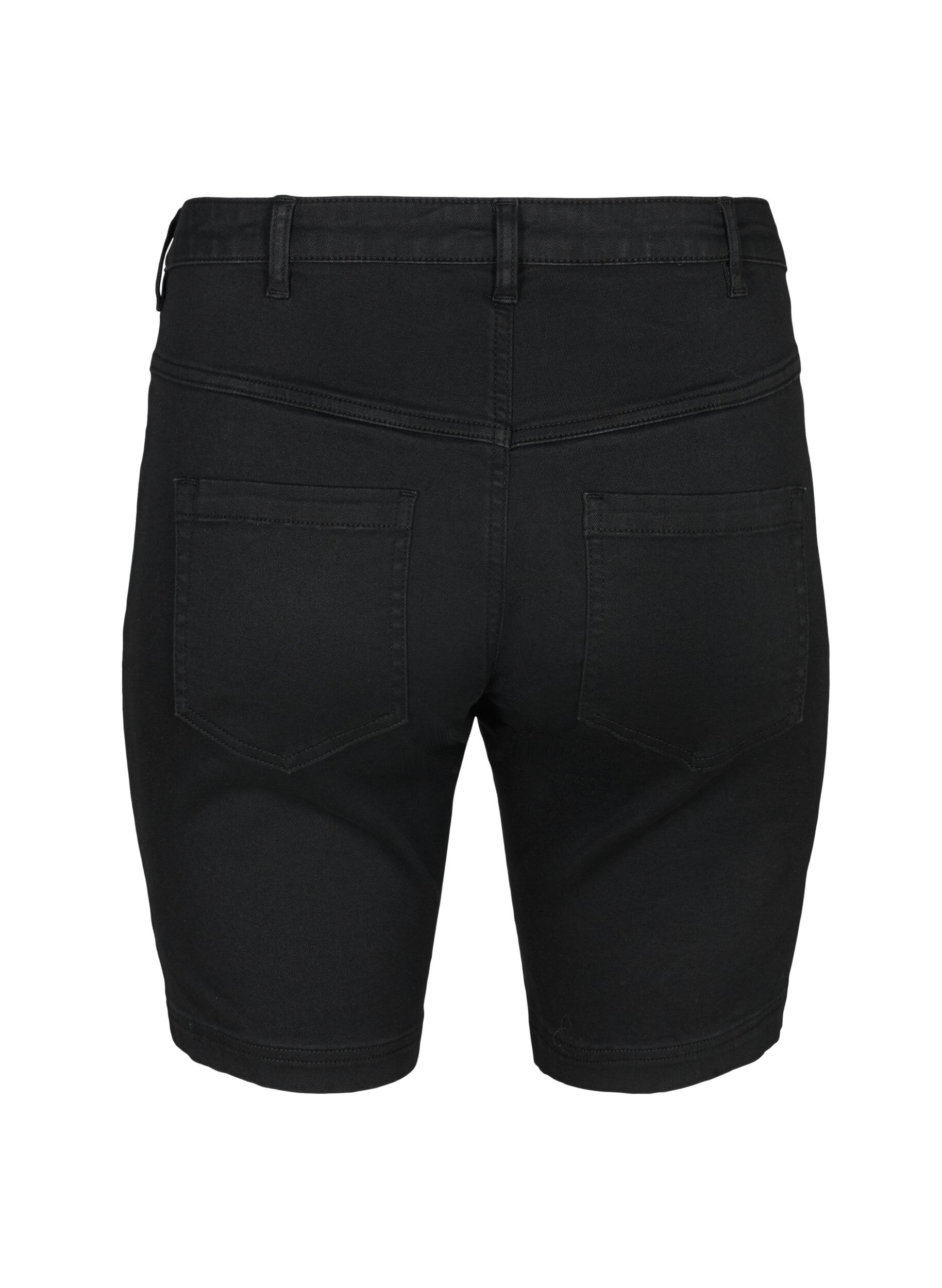 ZizziKorte broek Emily, slim fit met normale taille, Zwart, Packshot image number 1