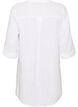 Katoenen mousseline tuniek met broderie anglaise, Wit, Packshot image number 1