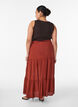 Lange rok met elastiek in de taille, Rood, Model image number 1
