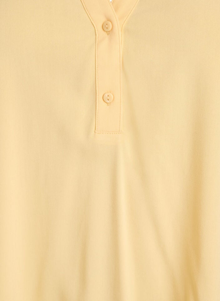 Mouwloze viscose blouse, Geel, Packshot image number 2
