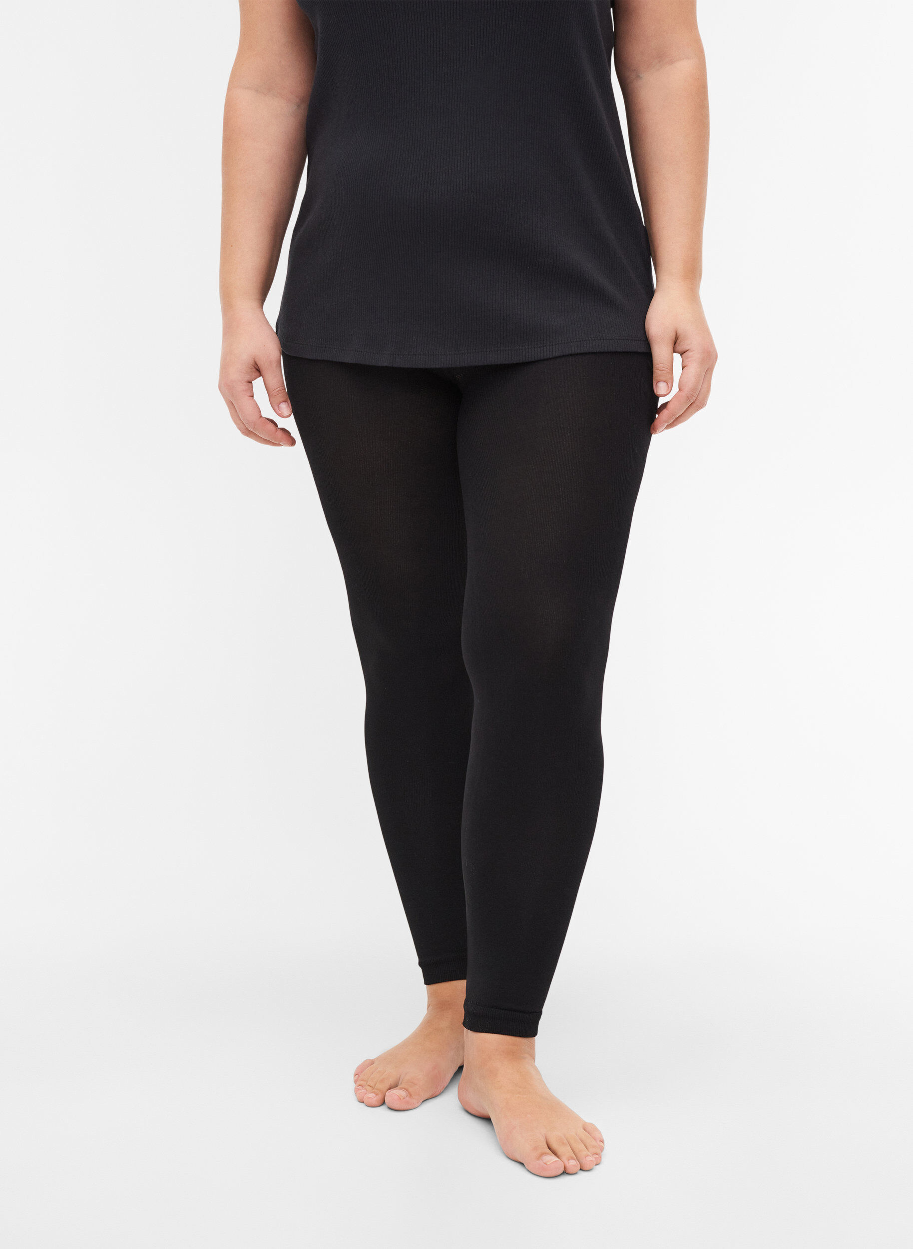 Zizzi Legging in 200 denier, Zwart, Model image number 2