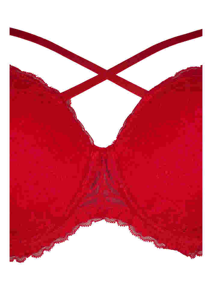 Gewatteerde bh met kant en kruis detail, Red Ass., Packshot image number 2