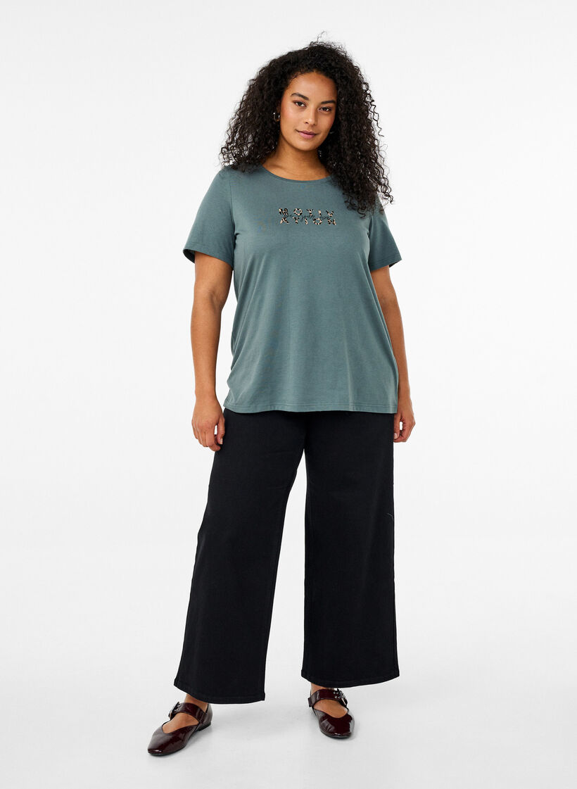 FLASH - T-shirt met motief, Groen, Model image number 1