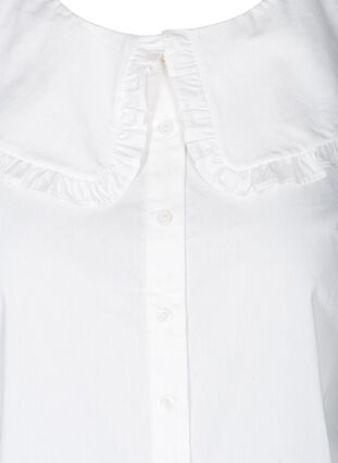 Mouwloze blouse met grote kraag, Bright White, Packshot image number 2