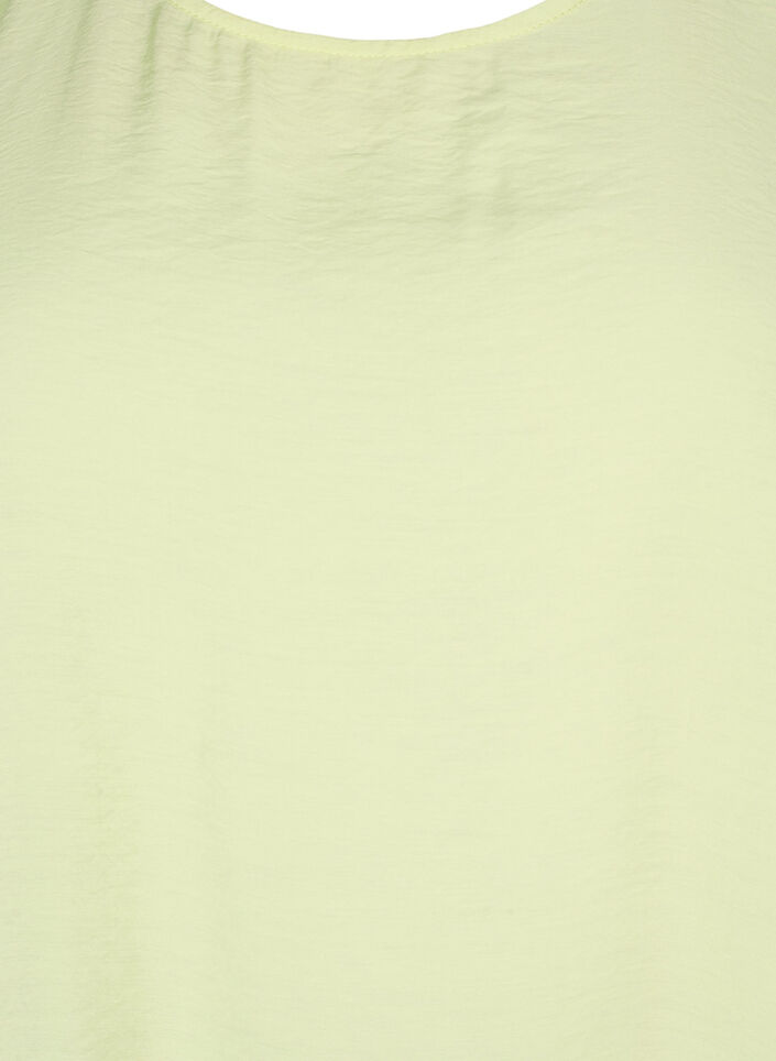 Blouse met halflange mouwen in viscose, Lily Green, Packshot image number 2