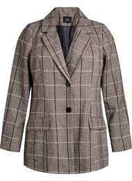 Klassieke geruite blazer, Grijs