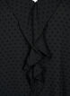 Blouse met ruches en gestippelde structuur, Black, Packshot image number 2