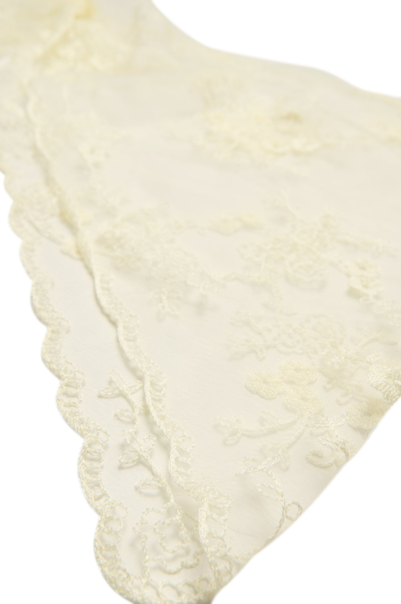 ZizziDriehoekige kanten sjaal, Beige, Packshot image number 1