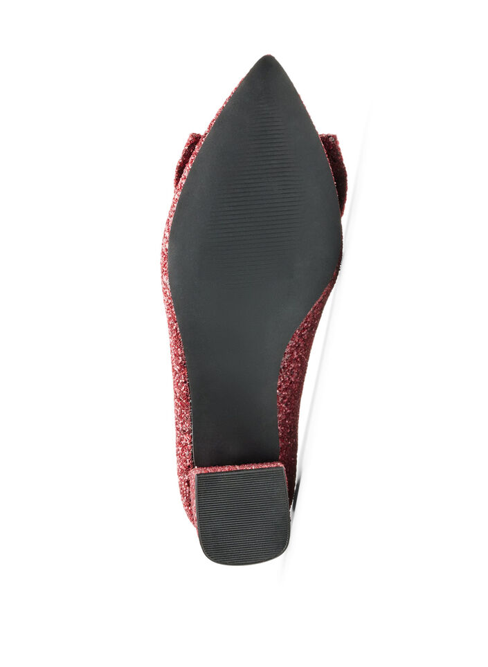 Glitterschoen met strik, Rood, Packshot image number 4