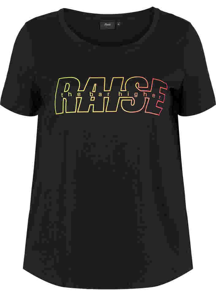 Trainingsshirt met print, Black w. Raise, Packshot image number 0