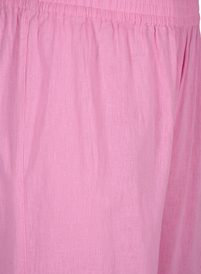 Broek van 7/8 katoenmix met linnen, Rosebloom, Packshot image number 2