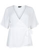 Viscose blouse met wikkel, Bright White, Packshot image number 0