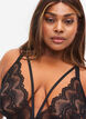 Bodystocking van mesh en kant, Black, Model image number 2