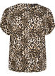 Blouse met korte mouwen en luipaardprint, Leopard AOP, Packshot image number 0